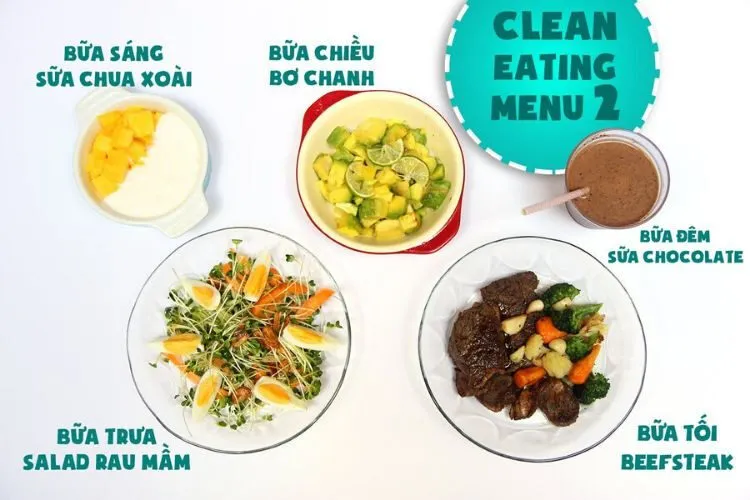 Thực đơn eat clean giảm cân 2