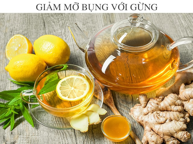 Giảm mỡ bụng hiệu quả với gừng