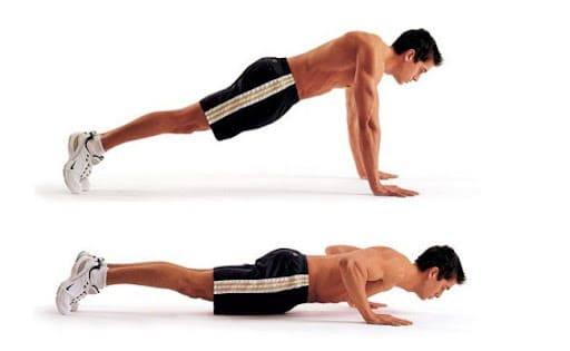 Push-up (chống đẩy) là bài tập thể dục giảm cân đơn giản